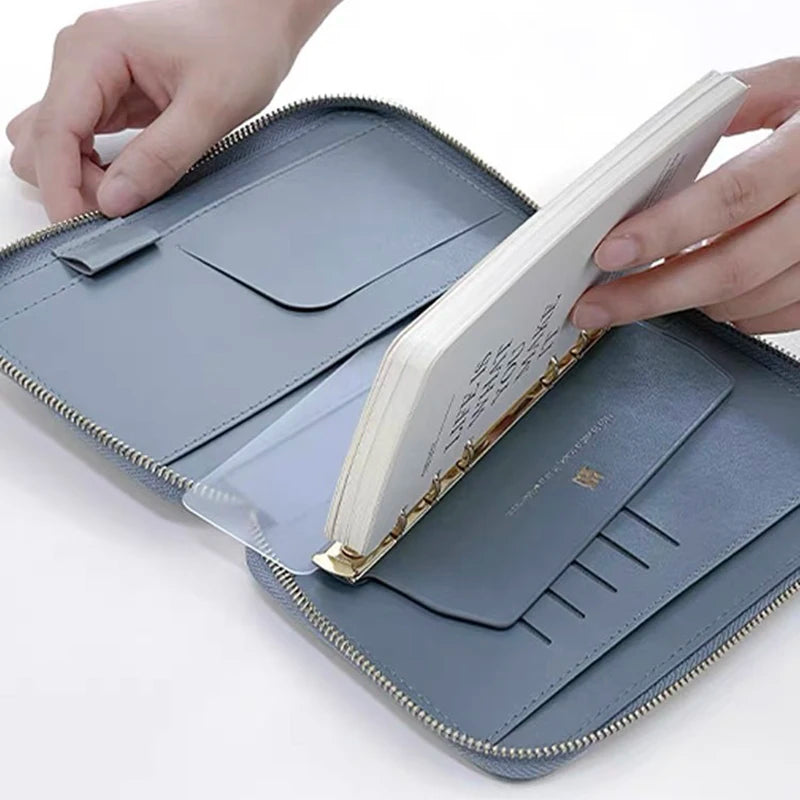 A5 A6 A7 A8 Ring Binder Buckle Metal Binder 6 Holes Clip File Folder Shell Notebook Side Insertion Loose Leaf Book Board Planner