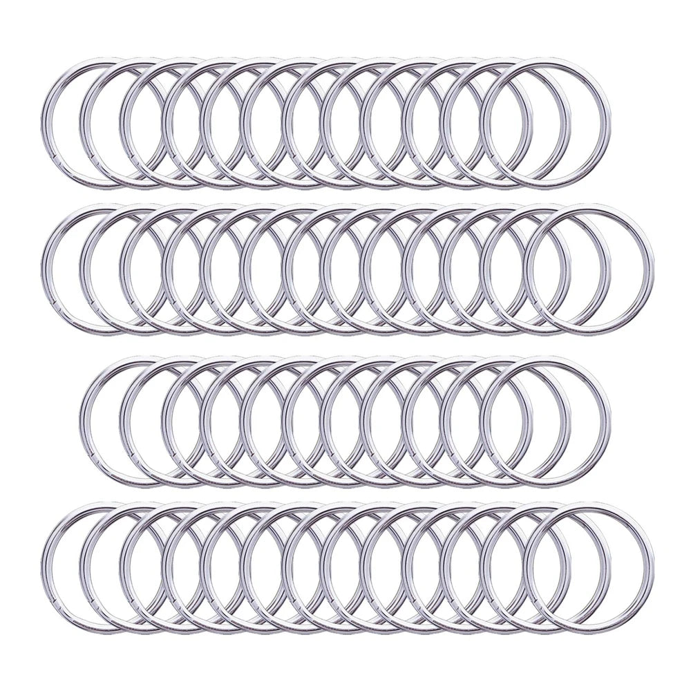 30pcs Metal Swivel Lanyard Snap Hooks and Split Key Rings Chain Hook Keychain for DIY Key chain Making