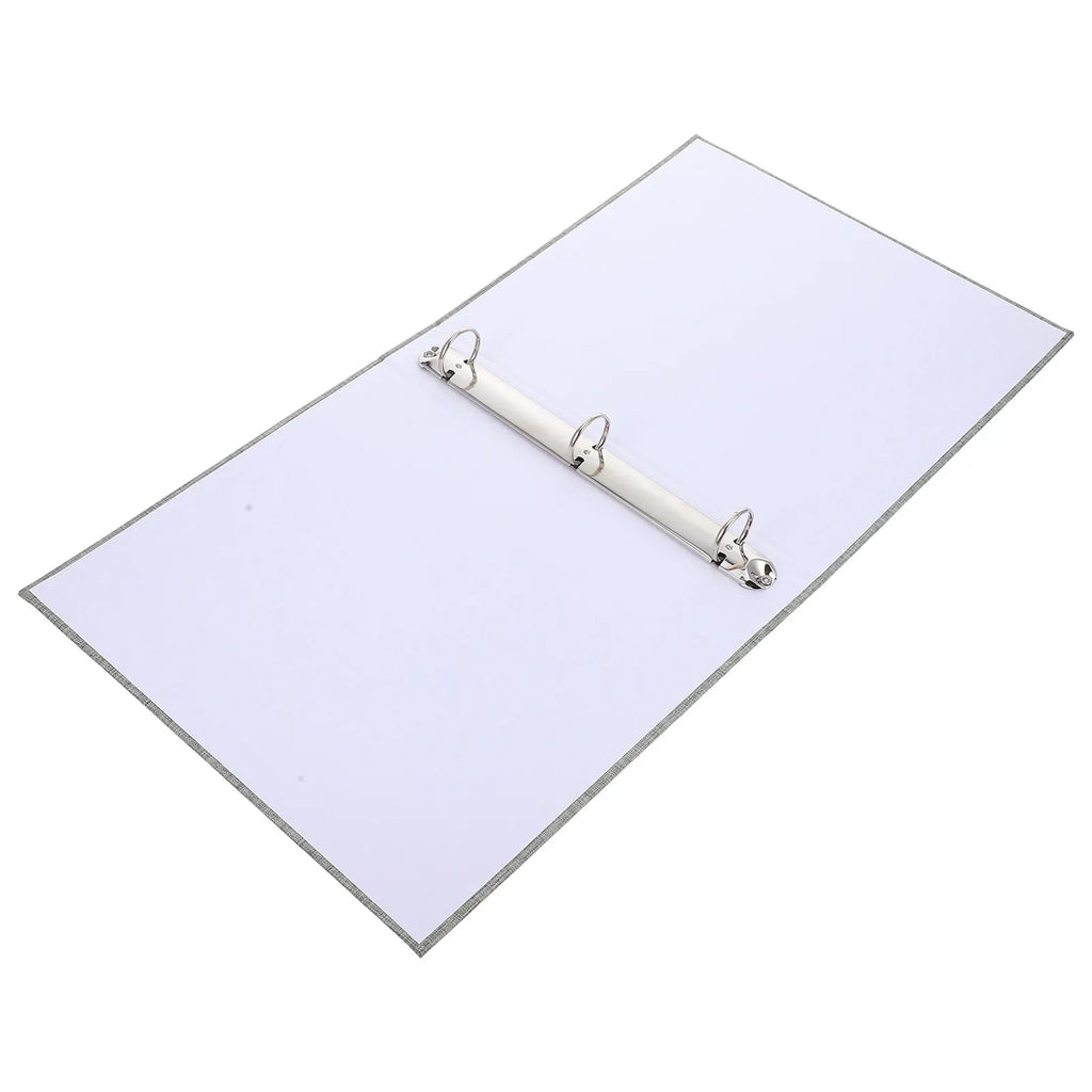 A4 3 Ring Binder Fabric Hardcover Document Holder Office Home Sheet Organizer Paper Storage Resume Report Folder
