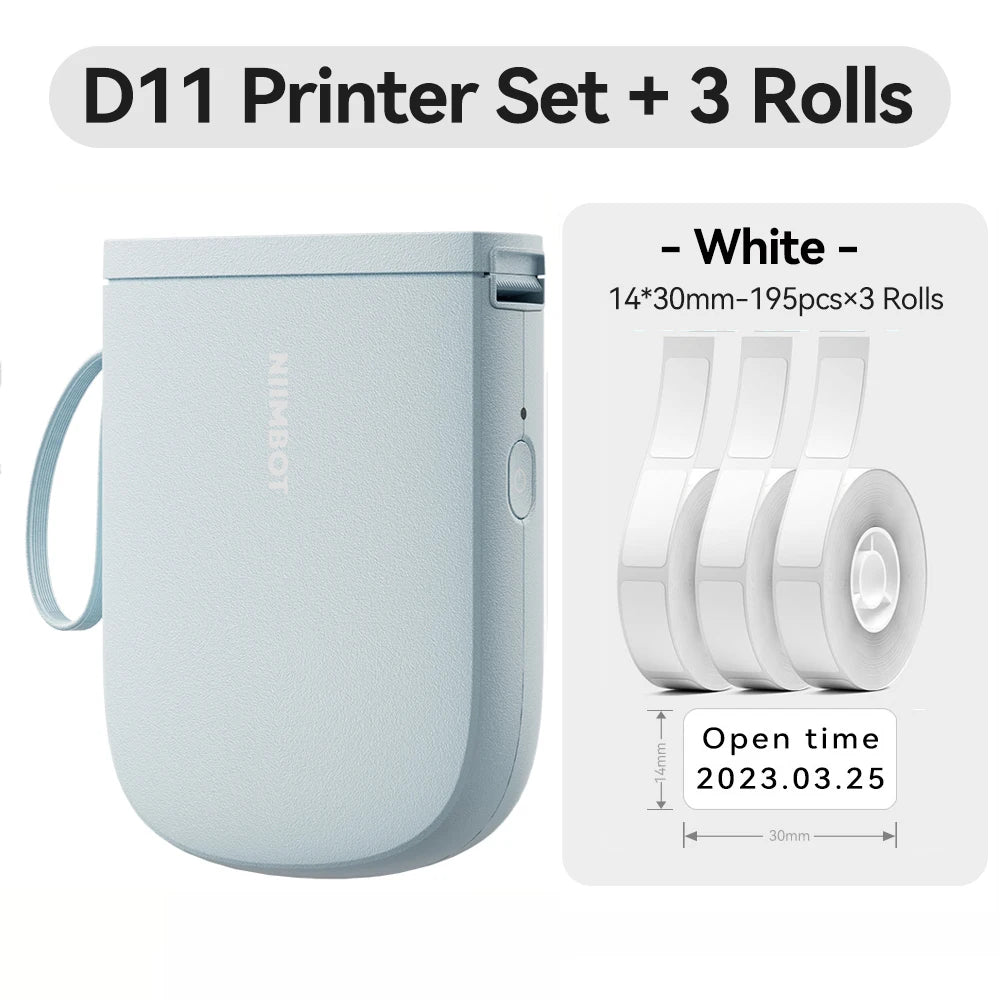 Niimbot D11 Mini Printer Wireless Phone Pocket Thermal Label Maker USB Rechargeable Inkless DIY Name Price Tag Sticker Machine