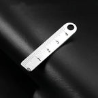 High Quality Portable Stainless Steel Mini Ruler Anti Lost Small Size Metal Ruler Keychain Mini Straight Ruler School Supplies