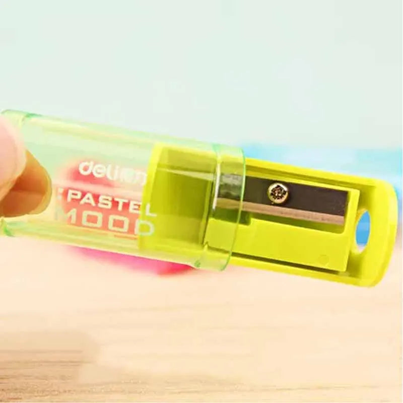 1PC Candy Color Transparent Pencil Sharpener - Plastic Standard Pencil Cutter for School Office Art Supplies