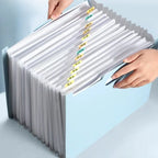 Accordion File Organizer with 13 Pockets, Expanding File Folder with Lable Pocket,Upright Open Top,A4/Letter Size Paper Document