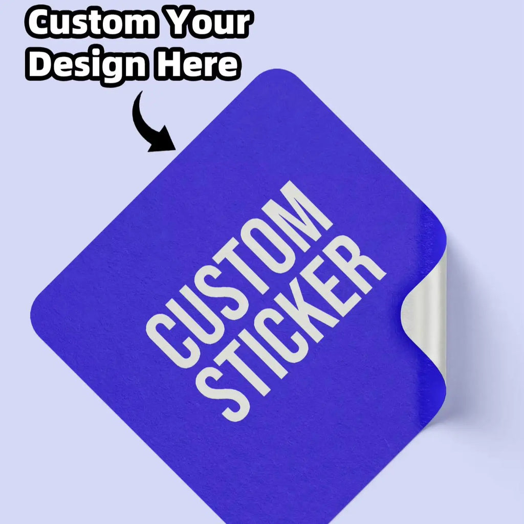 1/60/120pcs Custom Square PVC Stickers Waterproof Personalized for Party, Label, Packaging