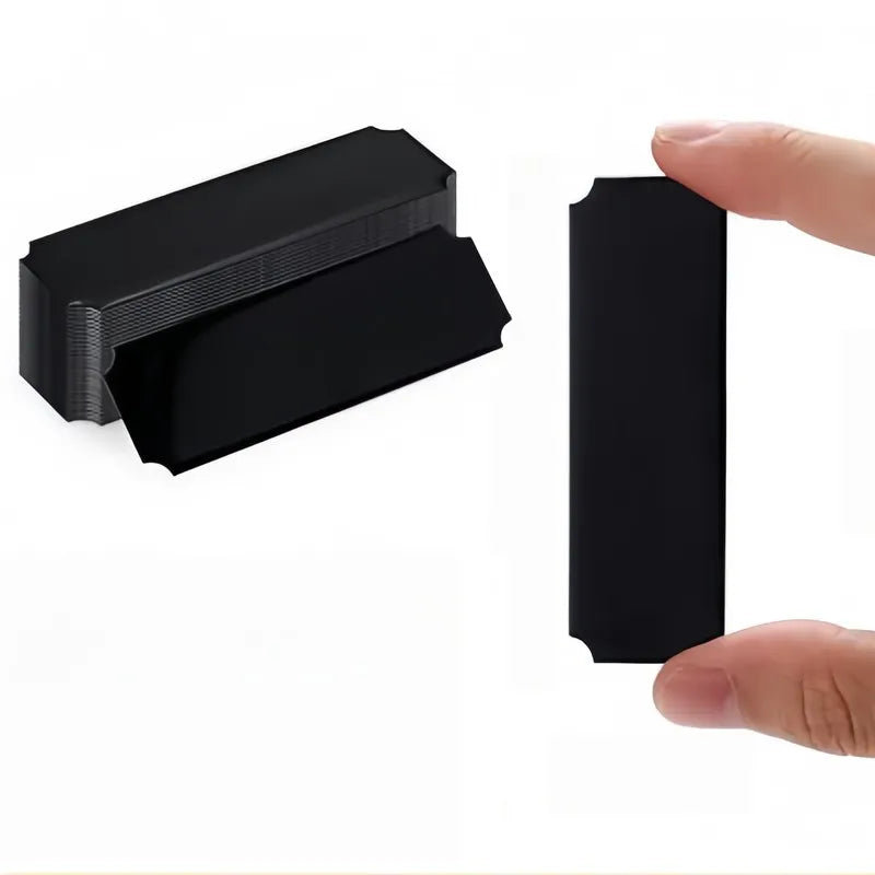 Black Finish Surface Blank Name Badges 30 pcs, perfect for Office Desk Labeling, Durable Scratch Resistant