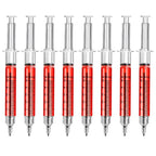 8Pcs Novelty Syringe Ballpoint Pens Cute Stationery Nurse Pen Ballpoint Pen 0.5mm Ballpen