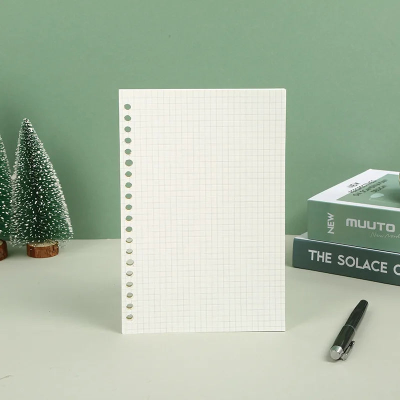 A5 B5 Line Grid 20Holes Loose-Leaf Notebook Refill Spiral Binder Paper Index Inside Page Dot Grid Blank Connell Stationery