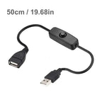USB Cable Extension Cord Data Sync Charger With Switch ON/OFF Cable Extension USB 2.0 Male to Female Extension Extender Cable