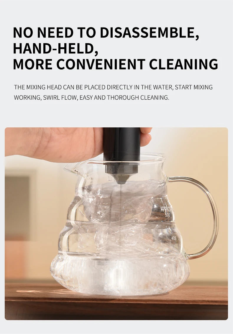 Portable Battery Stirrer Milk Frother Handheld Foam Maker for Lattes Whisk Drink Mixer Coffee Electric Egg Beater Kitchen Tool