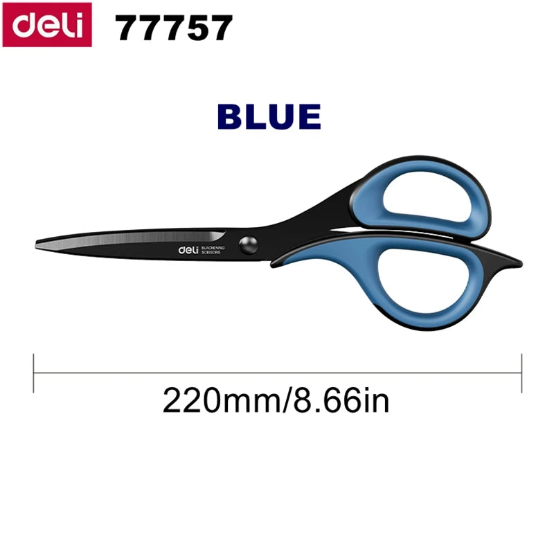Deli 77757/6027 Stainless Steel Scissors 220mm/184mm Multi-function Household Office Tailor's Hand Scissors Cutting Paper Fabric