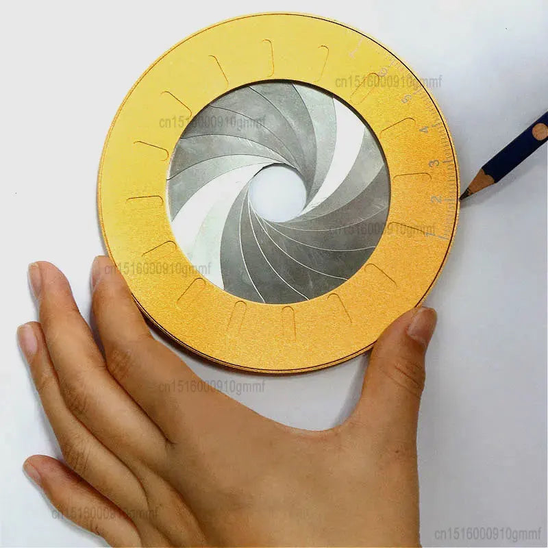 Creative Rotatable Round 304 Stainless Steel Flexible Circle Drawing Ruler Compass Multifunction Adjustable Metal Measuring Tool