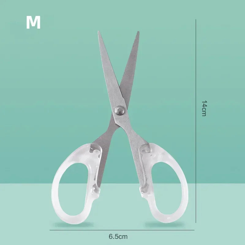 Student Office Paper-cut Scissors Stainless Steel Household Handmade Scissors Sharp and Small Sewing Scissors Household Tools