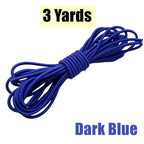3 Yards 3mm Round Elastics Bungee Shock Cord Elastic Rope Rubber Band Strap String Cordon Shoelaces Sewing Accessories