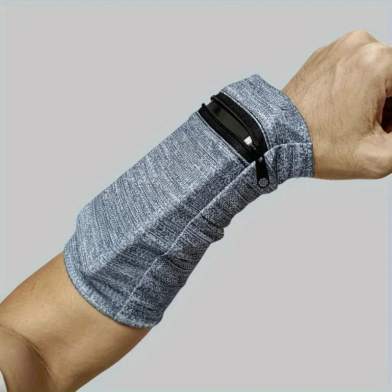 1pc Black Storage Bag for Neutral Wrist Supports Suitable for Fitness Running,Featuring a Zipper,Sweat-Absorbing Wrist Support ﻿