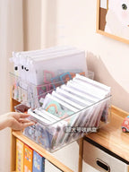 Transparent  A4/A5/A6 Mesh Zipper Pouch Clear Document Bag Book File Folders Stationery Pencil Case Storage Bags Makeup Pouch