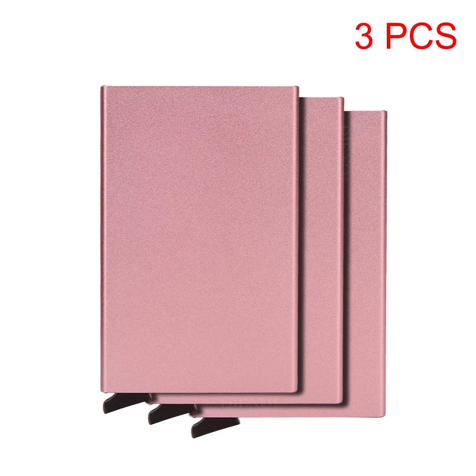 Rfid Metal Credit Card Holder Luxury Men Minimalist Wallet Cardholder Case Bag Business Supplies Card Storage Box Organizer Mini