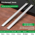 Portable Stainless Steel Metal Straight Ruler Precision Double Sided Precision Measuring Tool Scale Metric Ruler Accessories
