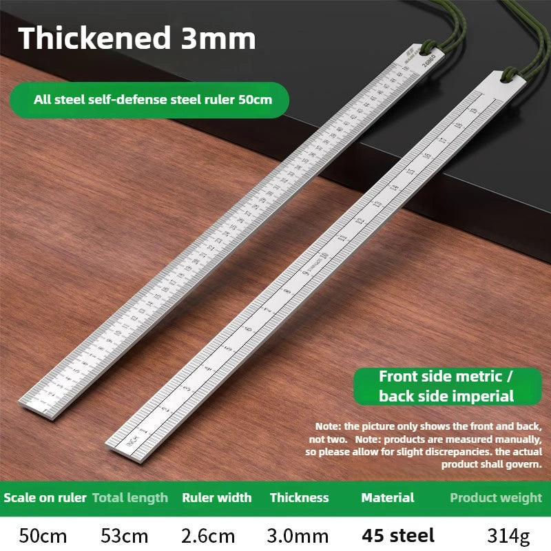 Portable Stainless Steel Metal Straight Ruler Precision Double Sided Precision Measuring Tool Scale Metric Ruler Accessories