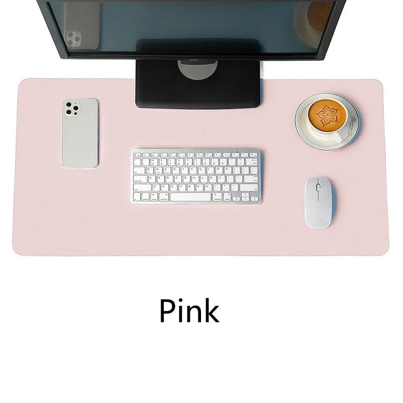 Portable Mouse pad large Gaming Waterproof Non-slip PU Leather Suede Desk Mat Computer Keyboard desk pad Mats white mousepad