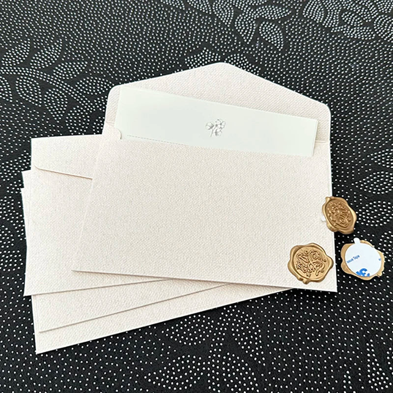 30pcs/lot Thickened Linen Texture Pattern 17.5x12.5cm White Envelope Retro for Invitations Postcards Wedding Business Letters