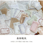 Journamm 100pcs/pack Creative Memo Pads Set DIY Scrapbooking School Supplies Collage Stationery Junk Journal Vintage Notes Paper