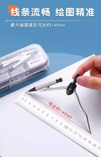 M&G Stainless Steel Compass Set - Geometry Math Tools with Rubber Ruler Carpenter Student Cartography Drawing School Supplies