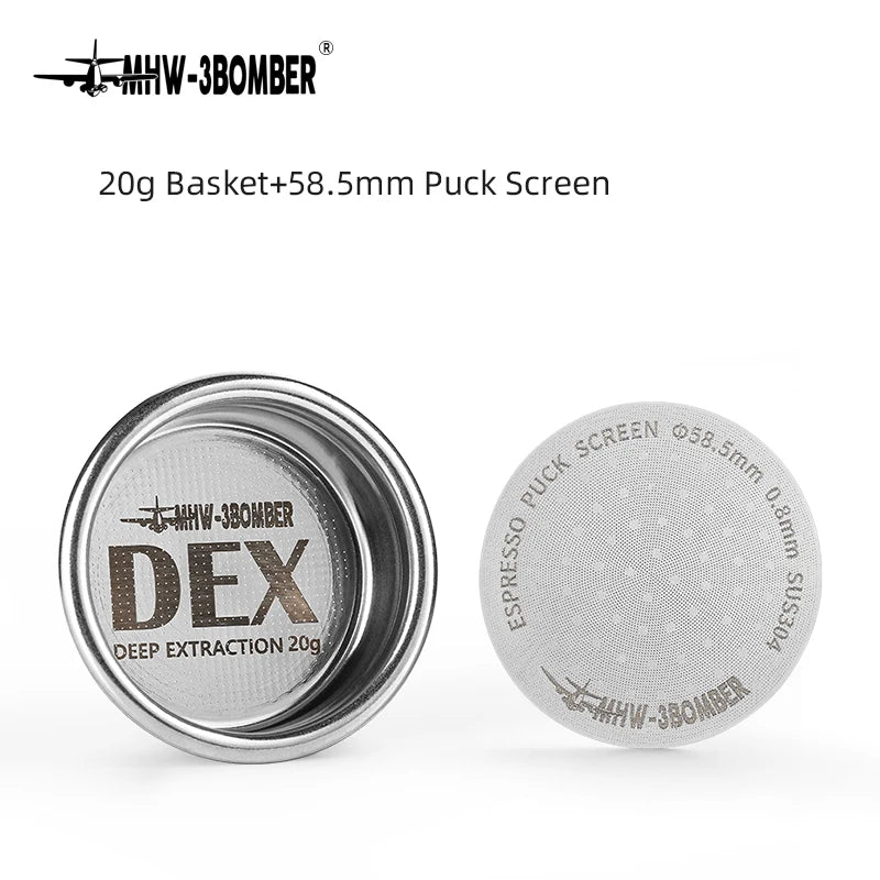 58.5mm Espresso Filter Baskets 15-20g Coffee Basket with Puck Screen Fit 58mm Espresso Portafilters Coffee Machine Accessories