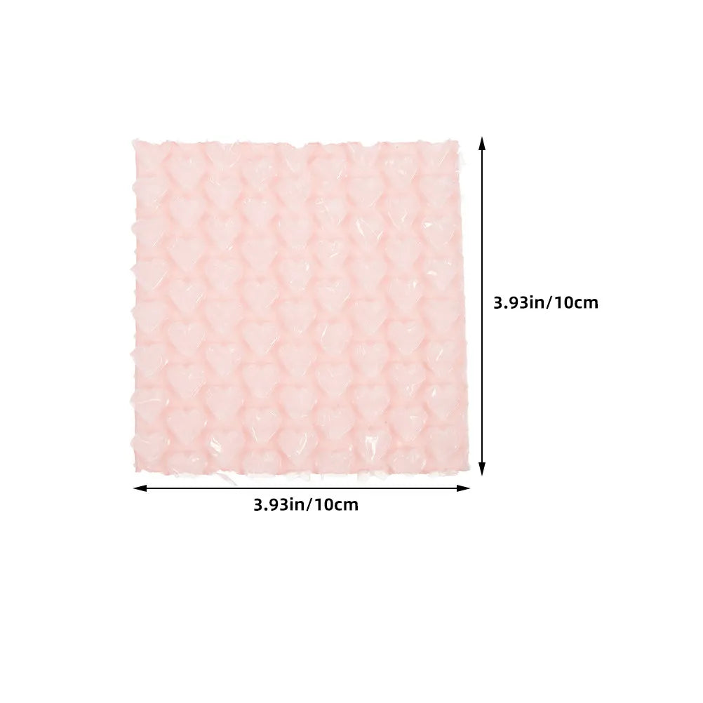 100Pcs Bubble Mailer Pouches Heart Design Shockproof Cushioning Envelopes for Electronics Glassware Mailing Moving Packaging