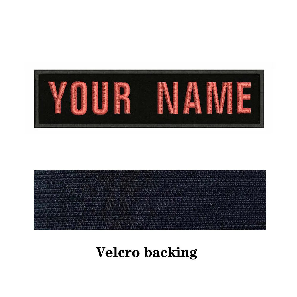10x2.5cm Embroidery Custom Name Patch Stripes Badge Iron On Or Sew On Or  Patches Clothes