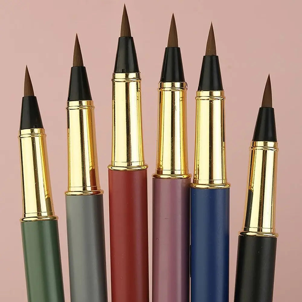 High Quality Drawing Soft Hair Artist Metal Penmanship Brushes Calligraphy Pen Brushes Chinese Brushes Painting Pens