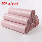 New Light Pink PE Plastic Self-seal Mailbag Poly Envelope Waterproof Postal Courier Bag Waterproof Packaging Postal Bags
