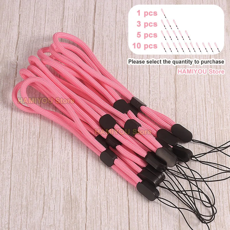 Red Adjustable Mobile Phone Strap / Color Wrist Lanyard for USB Flash Drives Keys Keychains Camera Key For Samsung XIAOMI iPhone