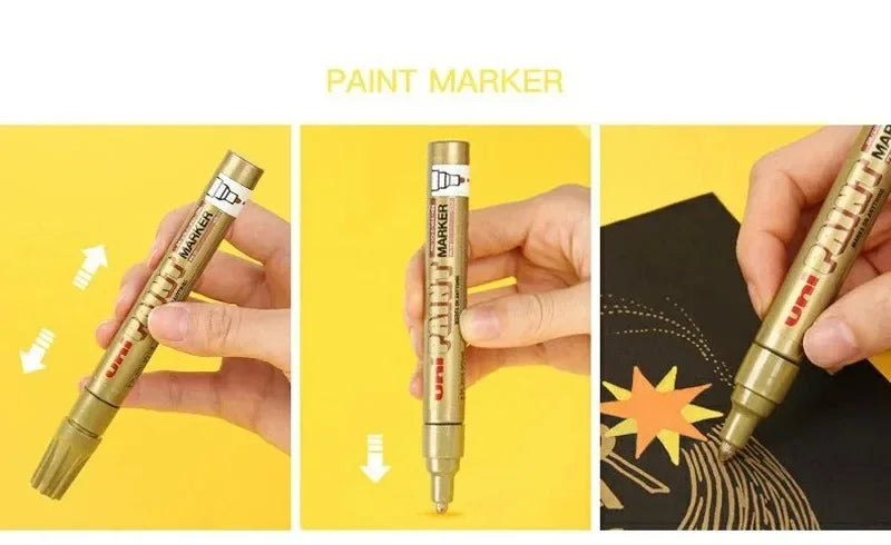 1pcs Japan UNI Paint Marker PX-21 Color Oil-based Permanent 0.8-1.2mm Tire Touch Up Painting Waterproof Graffiti Art Supplies