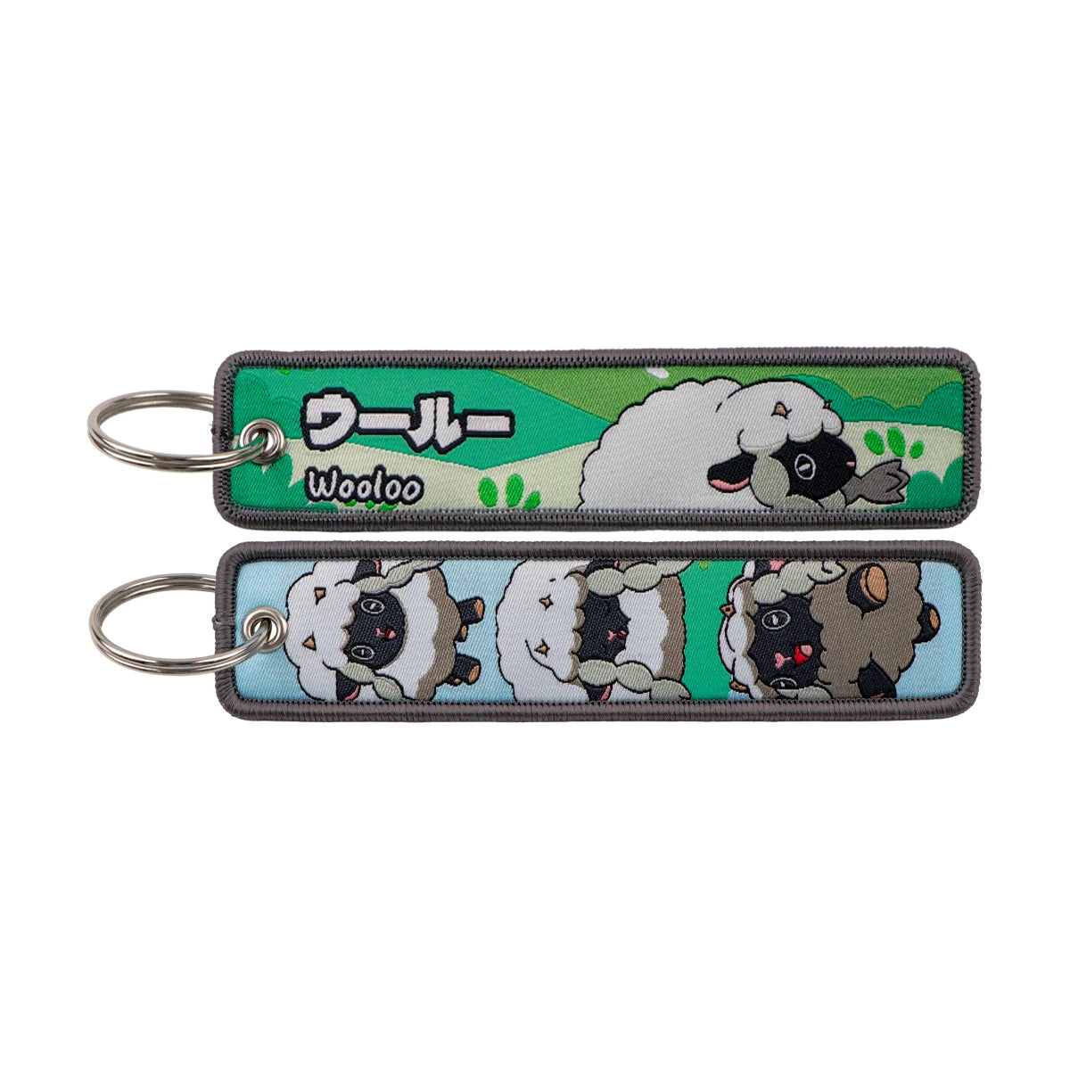 Kawaii Japanese Elf Anime Embroidery Key Fobs Key Tag Motorcycles Cars Backpack Chaveiro Keychain Fashion Keyring Friends Gifts
