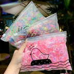 Kids Elastic Hair Accessories, 500Pcs Colorful Disposable Ponytail Rubber Bands for Girls
