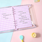 Cute Color Grid A5 A6 Loose Leaf Notebook Refill Spiral Binder Index Inner Page Item Paper Stationery
