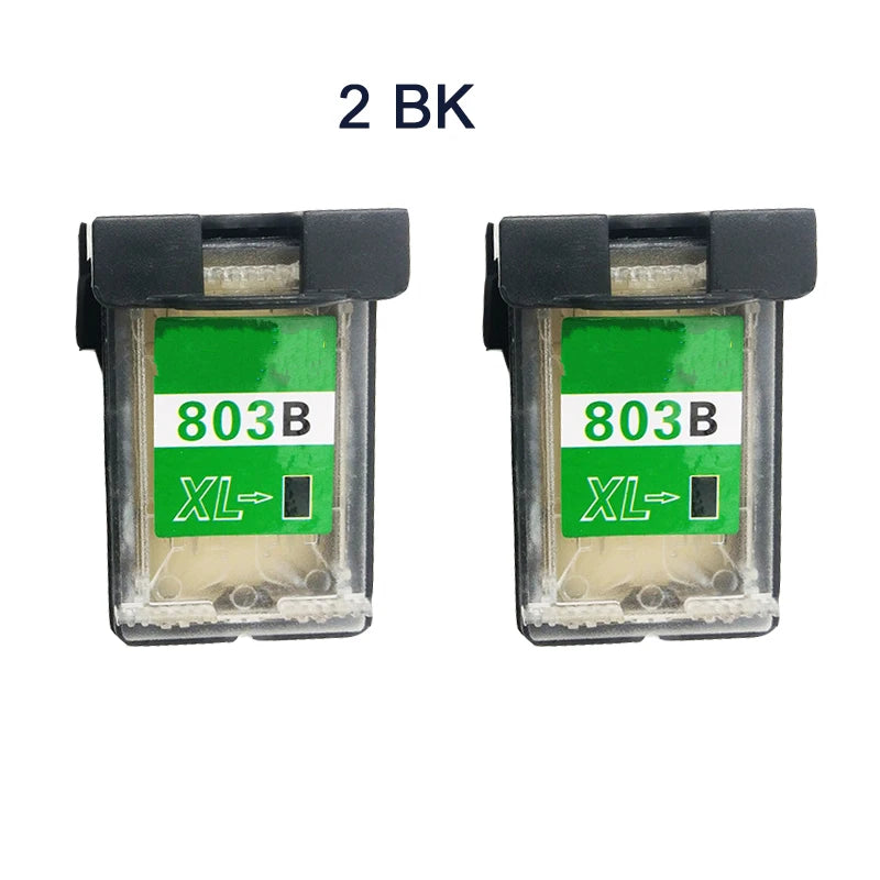 Vilaxh 803 803XL Cartridge for Coffee Printer for HP 803 Color for Cake Chocolate Coffee for Refillable Edible Ink Cartridge