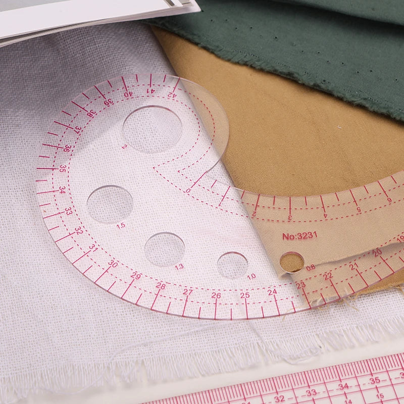 KRABALL Sewing Ruler Set Measure Patchwork Tailor French Curve Ruler for Fabric Drawing Template DIY Sewing Accessories Tool