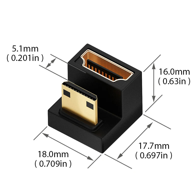 NNBILI HDMI2.1 48Gbps 8K@60Hz 4K@120Hz Ultra High-Speed Adapter Mini/Micro HDMI to HDMI Converter for PS5 X/S PC HDTV Projector