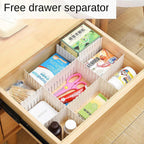 4Pcs Drawer Storage Dividers Sock Compartment Box Free Combination Plastic Partition Board Underwear Grid Divider Organizer Cosmetics Miscellaneous Compartment Box