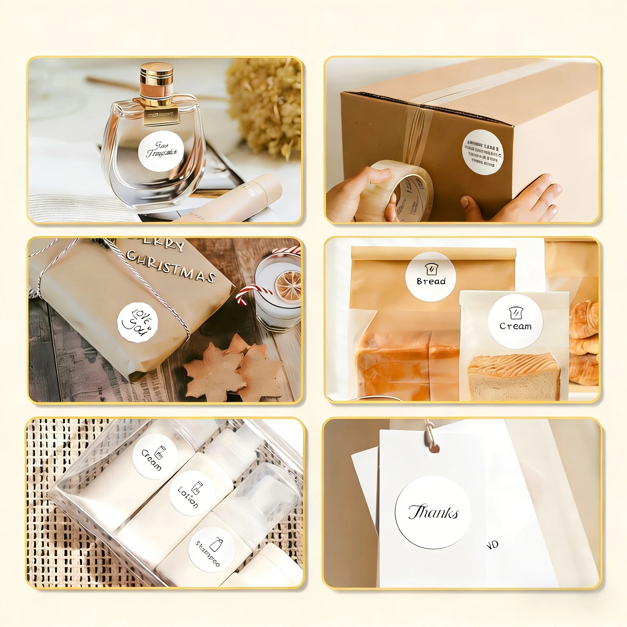 50x50mm Waterproof Self-Adhesive Thermal Labels for Shipping Barcodes Retail Price Tags Office Storage & Organization Stickers