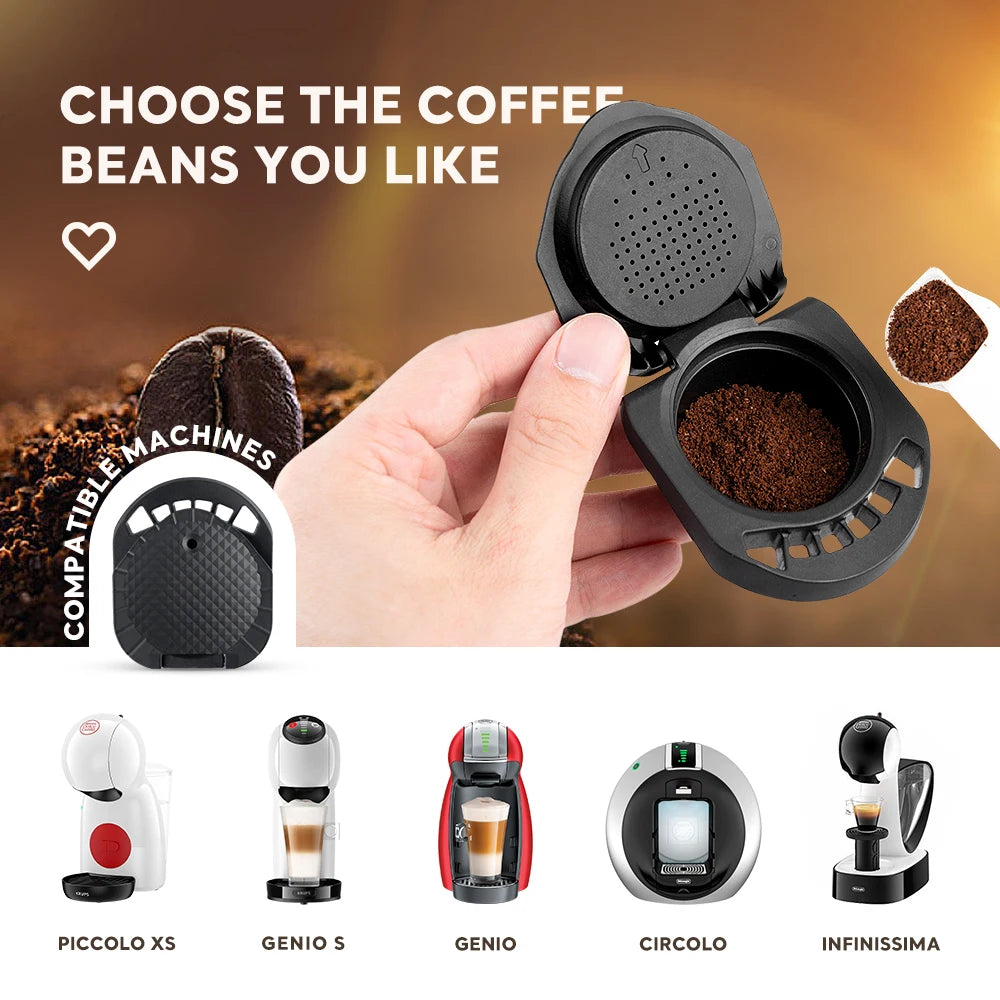 ICafilas Coffee Adapter Dolce Gusto Reusable Capsule Adapter with Genio S Piccolo Coffee Machine Accessories