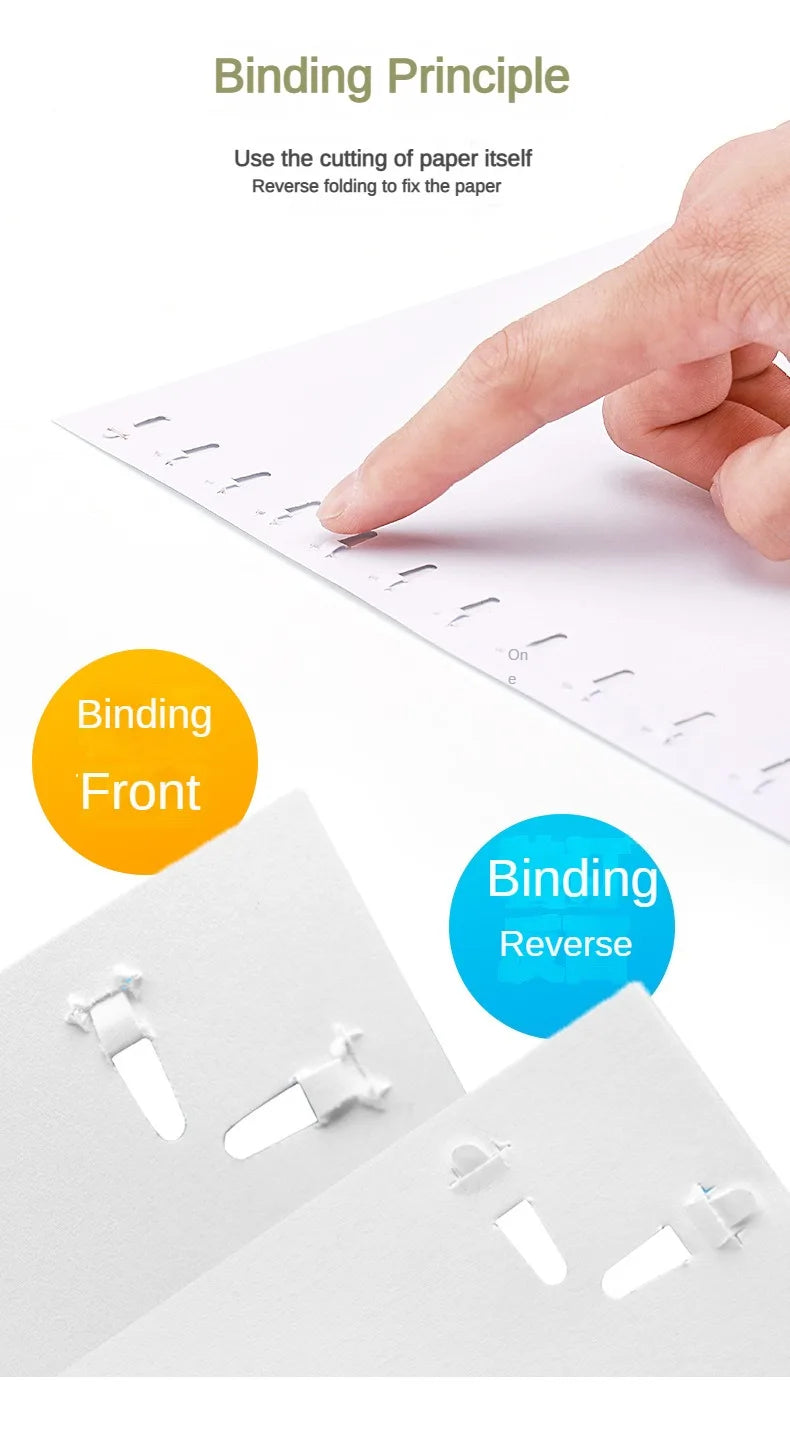 Stapleless Stapler Mini Portable Stapler Safe Paper Stapling Without Staples Bookbinding School Office Supplies Stationery