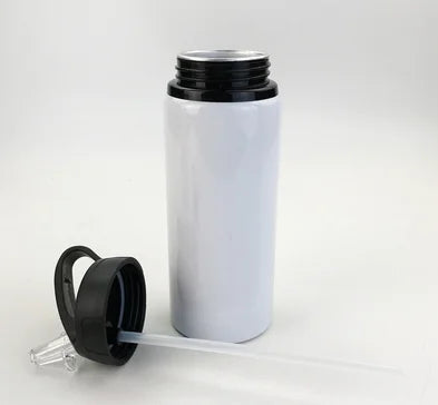 600ML Bottle with Straw DIY Customized Colorful Print LOGO for Travel Sport Team Company Promotion Kids Photo Aluminium Portable
