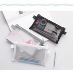 Transparent  A4/A5/A6 Mesh Zipper Pouch Clear Document Bag Book File Folders Stationery Pencil Case Storage Bags Makeup Pouch