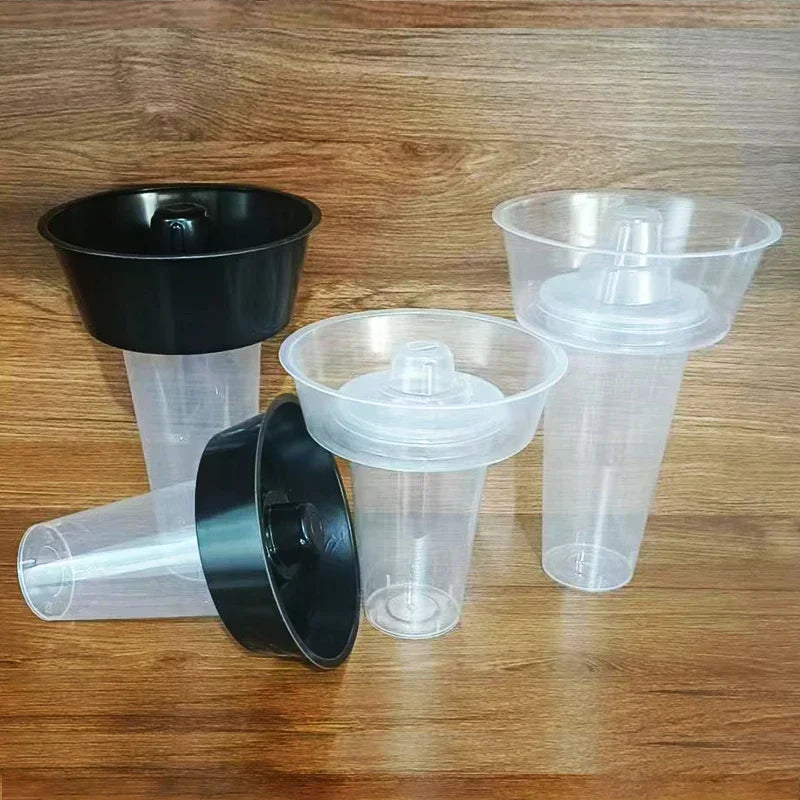 50pcs Disposable Hot Pot Cups Fried Chicken Fruit Creative Cup Holder Bowl Drink Cup Packaging Takeout Disposable Milk Tea Cups