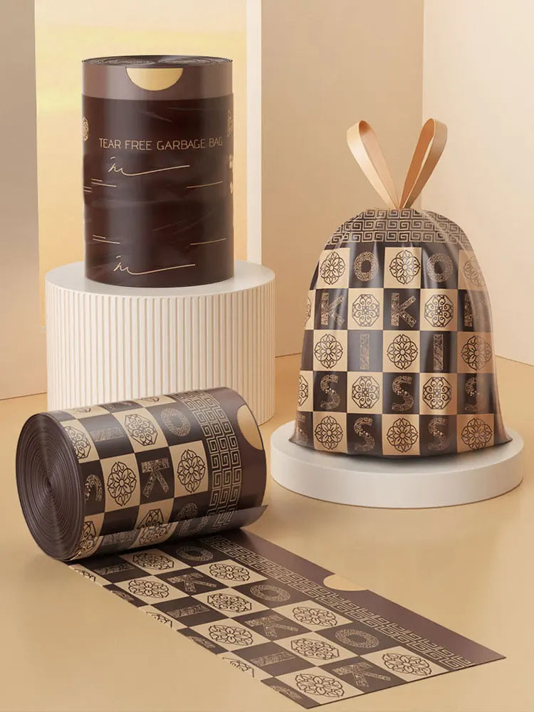 30/roll Drawstring Garbage Bags, Leak Proof Garbage Bags Can Be Used for Kitchen, Living Room, Office, Dining Room, Etc
