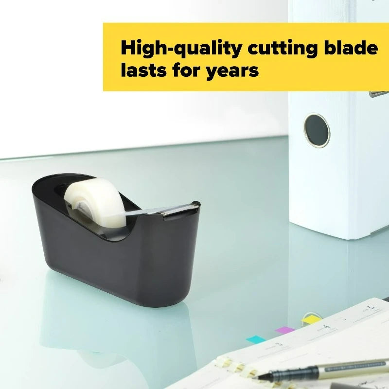 Desktop Tape Dispenser, Black, Holds 1" Core Tape, 1 Dispenser