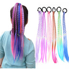 New Girls Colorful Wigs Ponytail Headbands Rubber Bands Beauty Hair Bands Headwear Kids Hair Accessories Head Band Hair Ornament