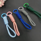 12cm Paracord Braided Woven Keychain Wrist Rope Phone case Anti-lost Rope Strap Key Ring Tactical Survival Tool Backpack Buckle
